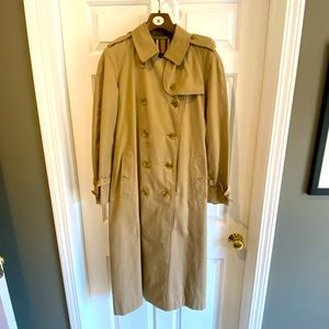 Burberry tan trench coat size 12